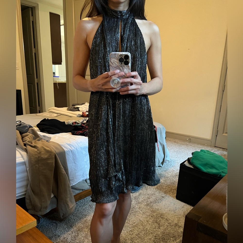 Zara Women’s shimmery halter neck dress size small.